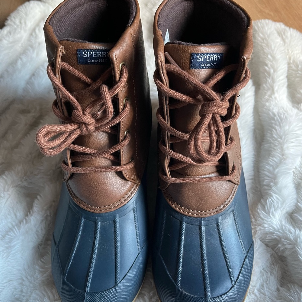 Sperry Brown and Blue Ankle Boots